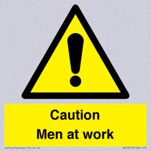 Caution Men at work